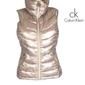 Calvin Klein | Champagne Metallic Puffer Vest